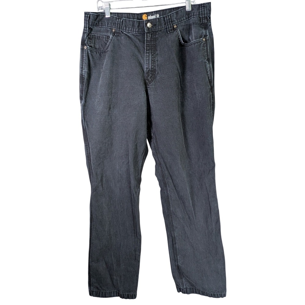 Carhartt Mens Relaxed Fit Carpenter‎ Pants 38x36 Washed Black